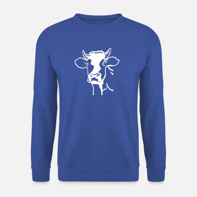 Lustiger Kuh Schädel Landwirt Bauer - Unisex Pullover - Royalblau
