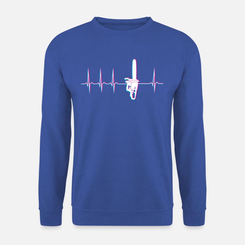 Herzschlag EKG Kettensäge - Unisex Pullover - Royalblau