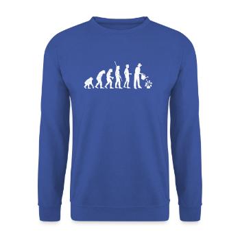 Evolution Jardinier - Sweat-shirt Unisexe - bleu royal - Devant - Alina (178cm) & Michal (187cm)