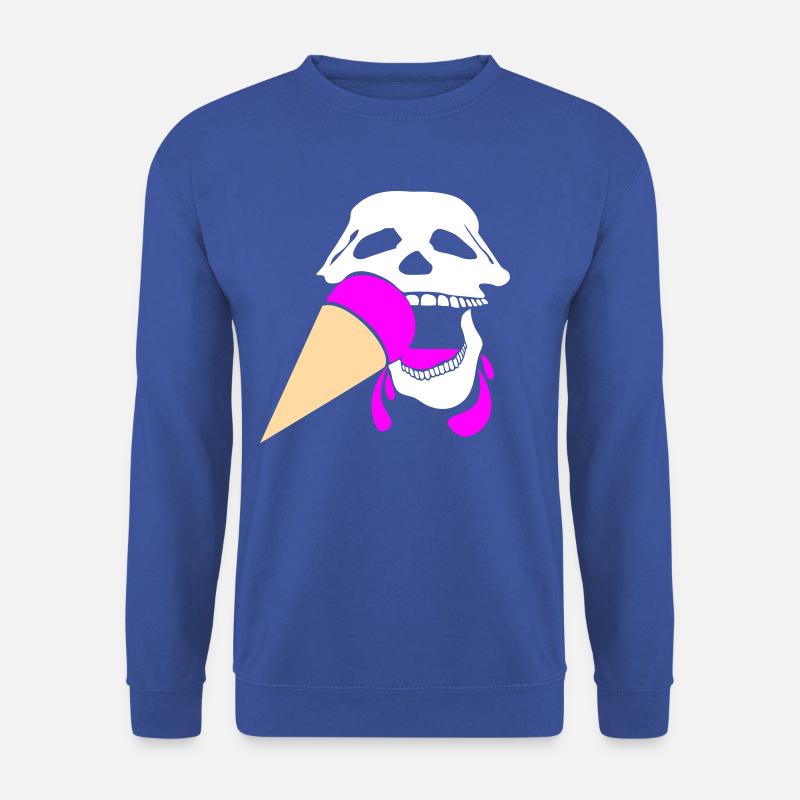 Skull with ice cream - Unisex Sweatshirt - royal blue