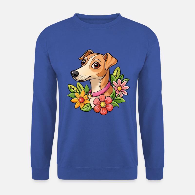 Niedlicher Whippet-Hund, Miniatur-Windhund - Unisex Pullover - Royalblau