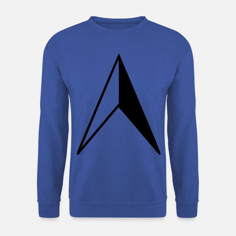 Kompass Pfeil schwarz - Unisex Pullover - Royalblau