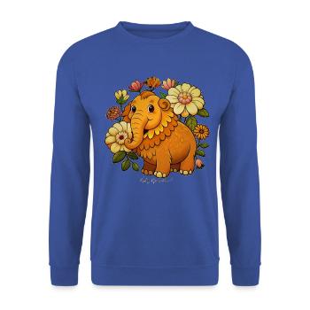 Mammouth laineux - Sweat-shirt Unisexe - bleu royal - Devant - Alina (178cm) & Michal (187cm)