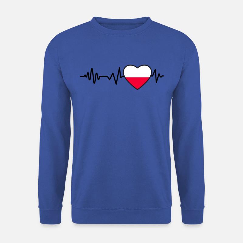 Bicie serca polska - Unisex Pullover - Royalblau