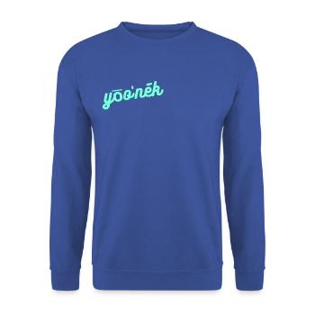 Einzigartig / unique - Unisex Pullover - Royalblau - Vorne - Alina (178cm) & Michal (187cm)