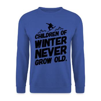 Snowboarding Snowboard Snowboarder Winter - Unisex Pullover - Royalblau - Vorne - Alina (178cm) & Michal (187cm)