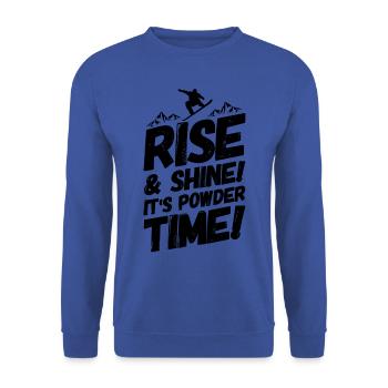 Snowboard Snowboard Snowboarder en disant - Sweat-shirt Unisexe - bleu royal - Devant - Alina (178cm) & Michal (187cm)