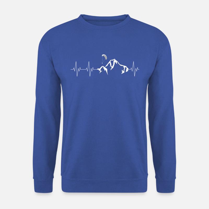 Herzschlag Gleitschirmflieger Berge - Unisex Pullover - Royalblau