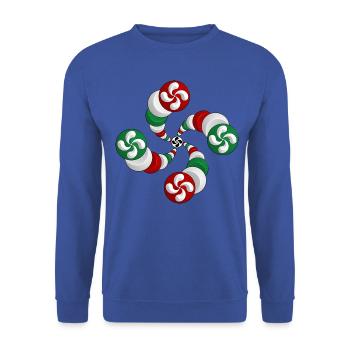 Croix Basque 2021 - Sweat-shirt Unisexe - bleu royal - Devant - Alina (178cm) & Michal (187cm)
