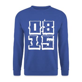 0815 null huit-quinze idiome - Sweat-shirt Unisexe - bleu royal - Devant - Alina (178cm) & Michal (187cm)