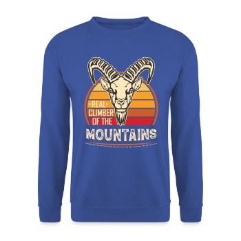 Capricorn Climber Goat Mountains - Unisex Sweatshirt - royal blue - Front - Alina (178cm) & Michal (187cm)