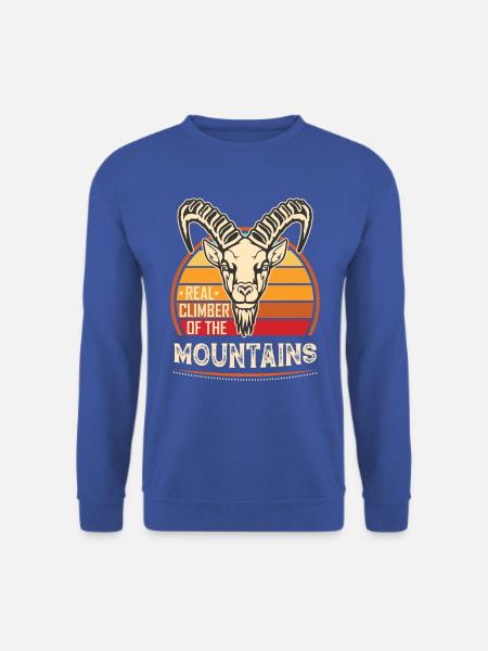 Steinbock Kletterer Ziege Berge - Unisex Pullover - Royalblau