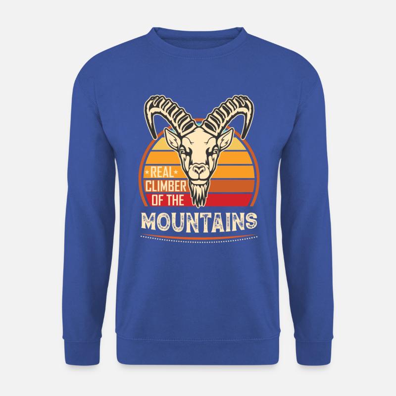 Steinbock Kletterer Ziege Berge - Unisex Pullover - Royalblau