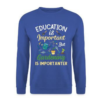 Gardening Gardener Profession Hobby Gardener - Unisex Sweatshirt - royal blue - Front - Alina (178cm) & Michal (187cm)