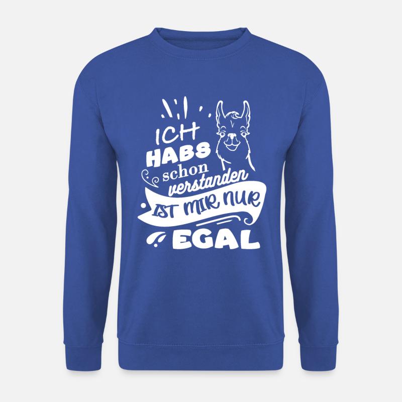 Ich habs schon verstanden - egal Lama - Unisex Pullover - Royalblau