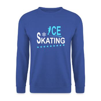 Schlittschuhlaufen iceskating Wintersport - Unisex Pullover - Royalblau - Vorne - Alina (178cm) & Michal (187cm)