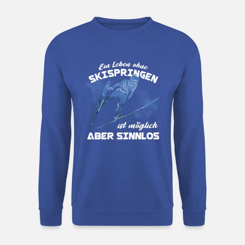 Skispringen Skispringer Wintersport - Unisex Pullover - Royalblau