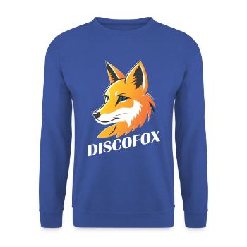 Discofox tanzen Tänzer Tänzerin 80er Disco - Unisex Pullover - Royalblau - Vorne - Alina (178cm) & Michal (187cm)