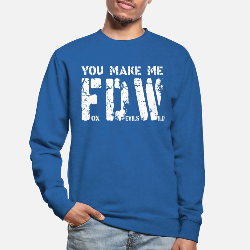 Fox Devils Wild FDW Fox Devil Wild Denglish Sweat-shirt Unisexe