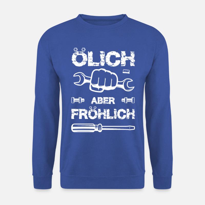 Ölich aber fröhlich Schrauber Mechaniker ölig - Unisex Pullover - Royalblau