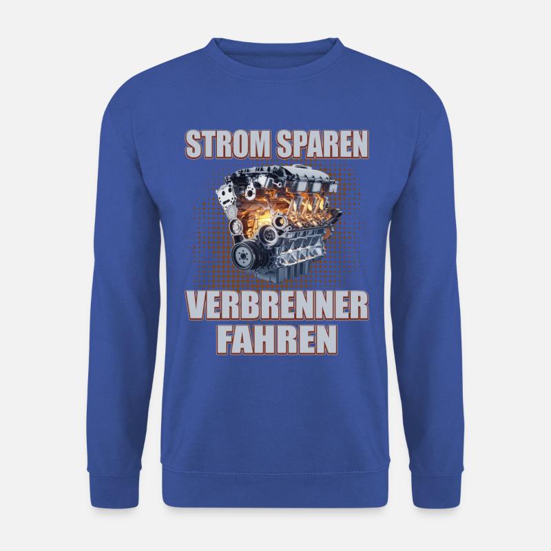 Strom sparen Verbrenner fahren Hubraum - Unisex Pullover - Royalblau