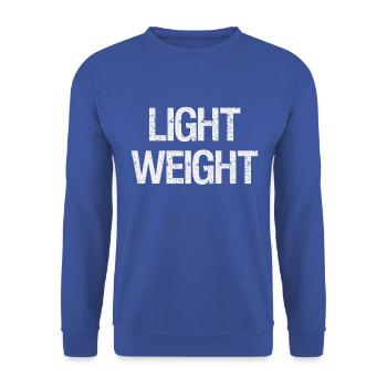Light Weight - Bodybuilding Training Gym Fitness - Unisex Pullover - Royalblau - Vorne - Alina (178cm) & Michal (187cm)