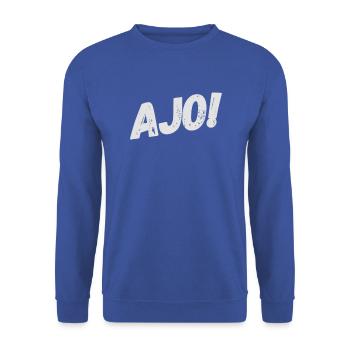 Ajo - Rheinland Pfalz Pfälzer Schorle Spruch - Unisex Pullover - Royalblau - Vorne - Alina (178cm) & Michal (187cm)