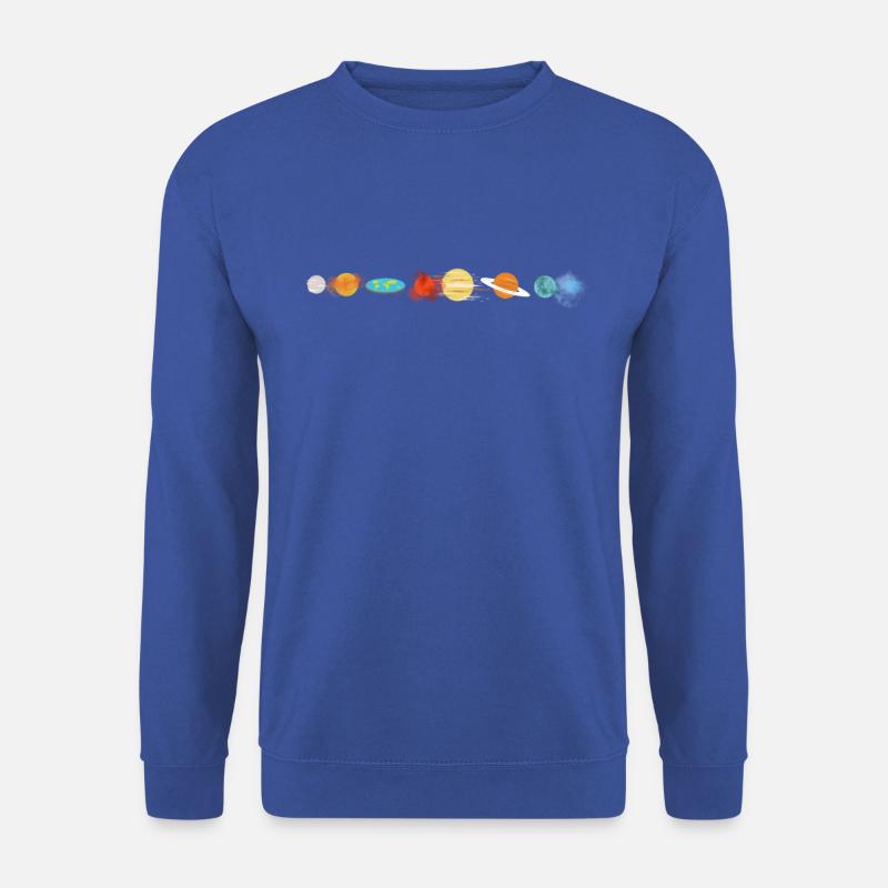 Flat Earth - Flat Earth - solar system - Unisex Sweatshirt - royal blue