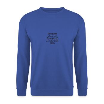 Freundschaft ist das Seil das - Unisex Pullover - Royalblau - Vorne - Alina (178cm) & Michal (187cm)