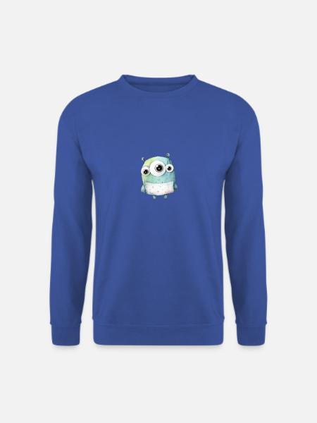 Süßes Aquarell Monster - Unisex Pullover - Royalblau