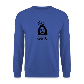 Allez les filles - Sweat-shirt Unisexe - bleu royal - Devant - Alina (178cm) & Michal (187cm)