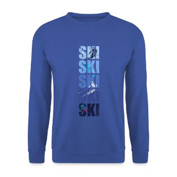 skiing - Unisex Sweatshirt - royal blue - Front - Alina (178cm) & Michal (187cm)