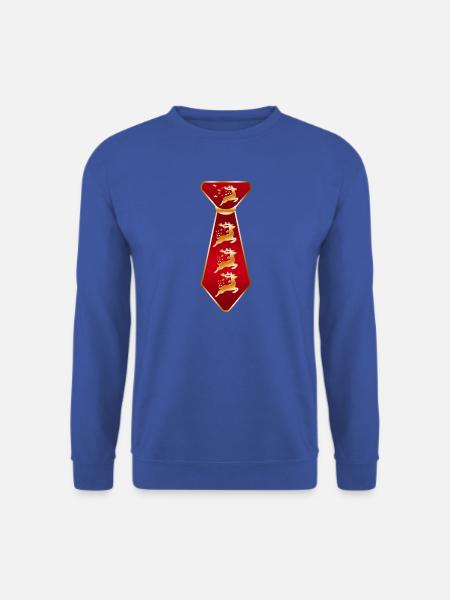 Rentier Silhouette Festliche Krawatte - Unisex Pullover - Royalblau