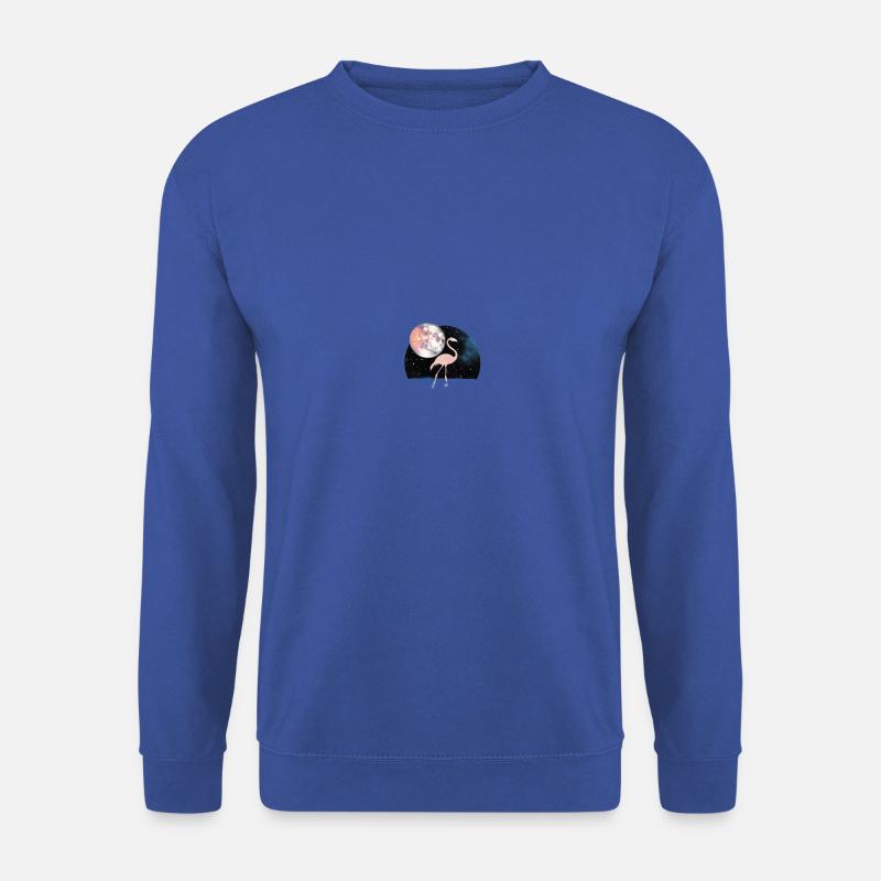 Flamingo Universe Galaxy Moon Geschenkide - Unisex Sweatshirt - royal blue