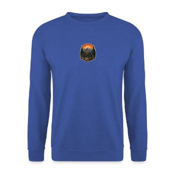 Bergtrail Mountainbike - Unisex Pullover - Royalblau - Vorne - Alina (178cm) & Michal (187cm)