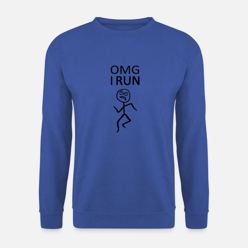 Omg, I run - run, runner - Unisex Sweatshirt - royal blue