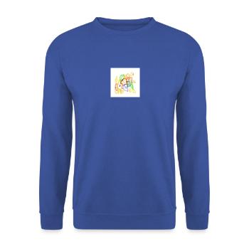 Blumen - Unisex Pullover - Royalblau - Vorne - Alina (178cm) & Michal (187cm)