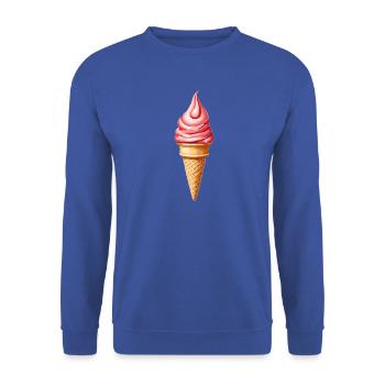 Eis - Unisex Pullover - Royalblau - Vorne - Alina (178cm) & Michal (187cm)