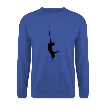 bungee springen - Unisex Pullover - Royalblau - Vorne - Alina (178cm) & Michal (187cm)
