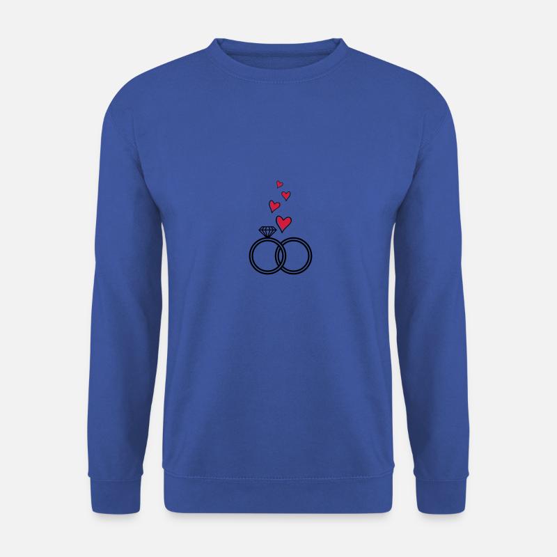 eheringe herz hochzeit ringe married - Unisex Pullover - Royalblau