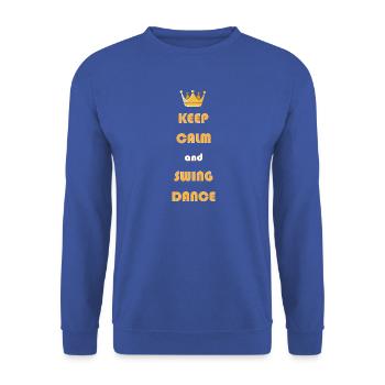 Swing Swing-Musik - Unisex Pullover - Royalblau - Vorne - Alina (178cm) & Michal (187cm)