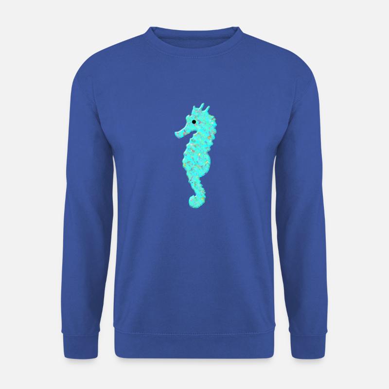 Seepferd, Seepferdchen, - Unisex Pullover - Royalblau