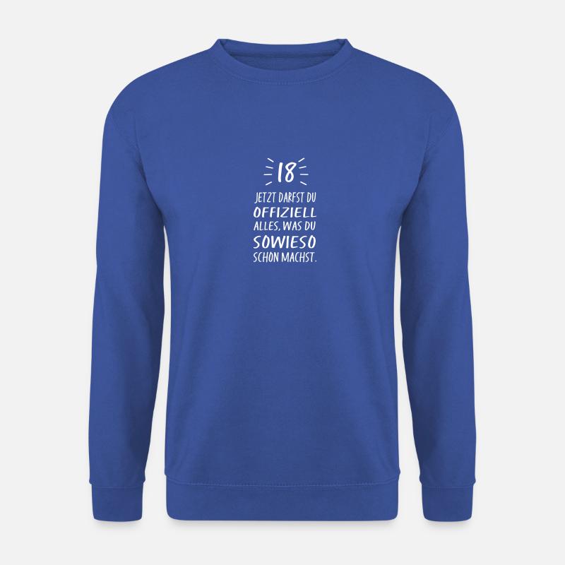 18 - Unisex Pullover - Royalblau