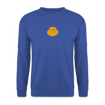 Jakobsmuschel - Unisex Pullover - Royalblau - Vorne - Alina (178cm) & Michal (187cm)