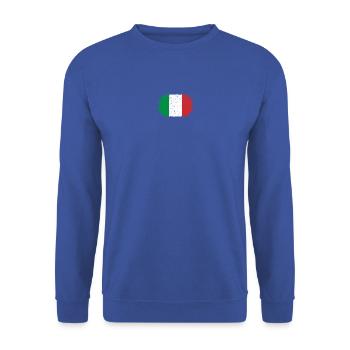 Italienische Flagge Pinselstrich - Unisex Pullover - Royalblau - Vorne - Alina (178cm) & Michal (187cm)
