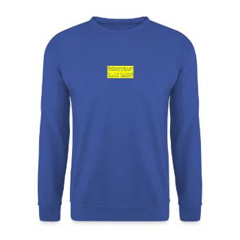 Natürlich bin ich Kompliziert - Unisex Pullover - Royalblau - Vorne - Alina (178cm) & Michal (187cm)