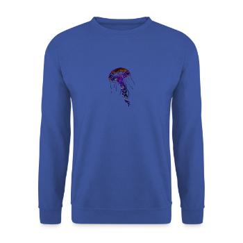 Méduses Tribal - Sweat-shirt Unisexe - bleu royal - Devant - Alina (178cm) & Michal (187cm)
