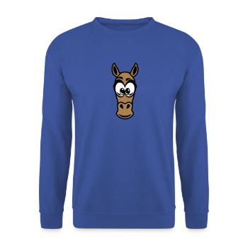 head horse drawing animals child 17 - Unisex Sweatshirt - royal blue - Front - Alina (178cm) & Michal (187cm)