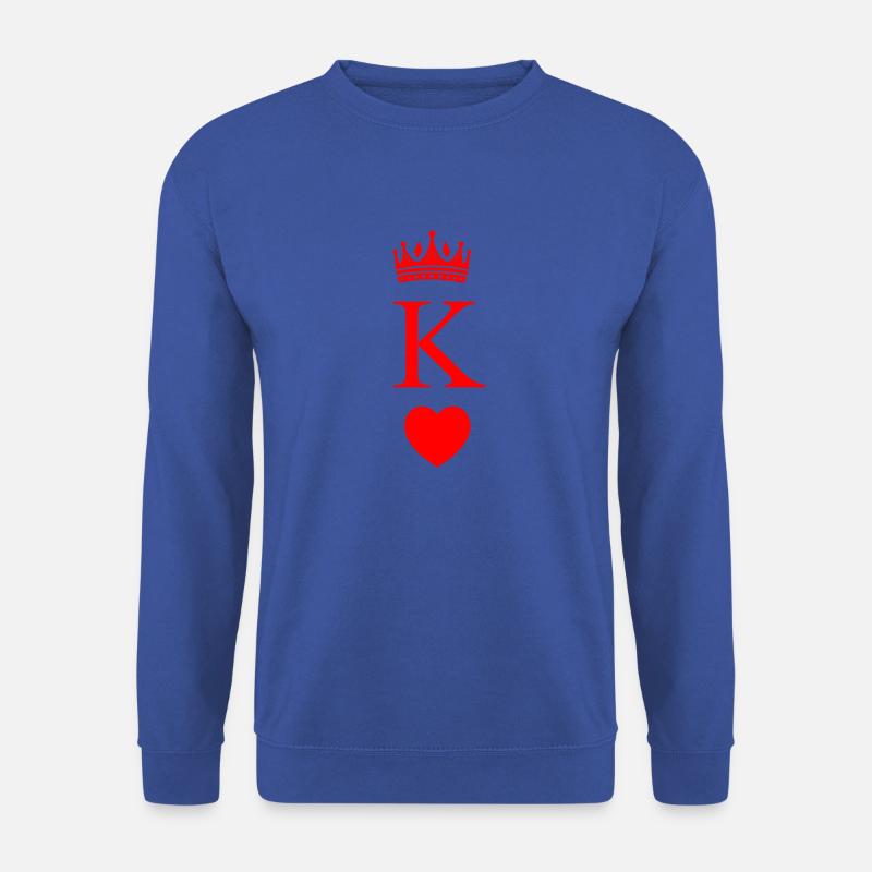 König & Herzkönigin - Passendes Paar - König - Unisex Pullover - Royalblau