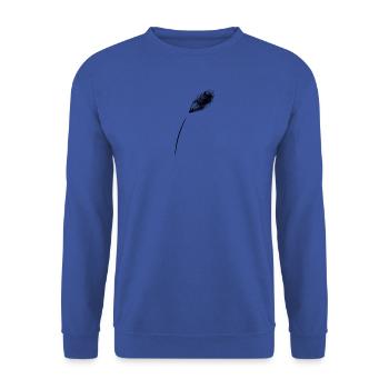 Bleistift-Design, schwarz-weiß - Unisex Pullover - Royalblau - Vorne - Alina (178cm) & Michal (187cm)